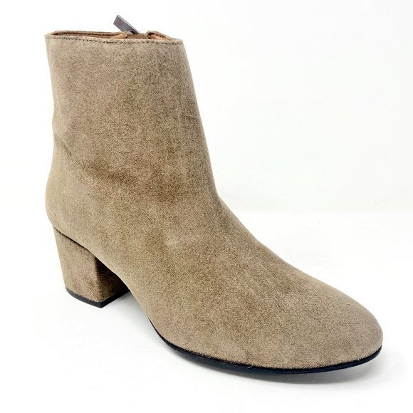 Thursday Boot Co Womens Taupe Paloma Handcrafted Suede Bootie - Picture 2 of 5